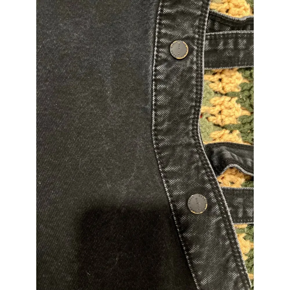 Zara Girls Set Western Ruffle Denim Button up & denim Skirt size 8/9